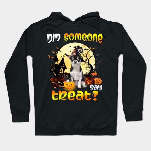 Black Chihuahua Did Someone Say Treat Happy Halloween Hoodie by TATTOO project